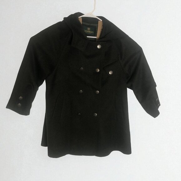 GIESSWEIN Made in Austria Pure New Wool Green Jacket Coat with hood size M(10)US - Picture 2 of 14